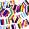 100 Pcs 105 Feet Pride Flags Banners, Gay Rainbow Banner String Lesbian Pansexual Bisexual LGBTQ Pennant Flags Bunting for Home Garden Bars Pride Month LGBT Party Decorations, 10 Styles